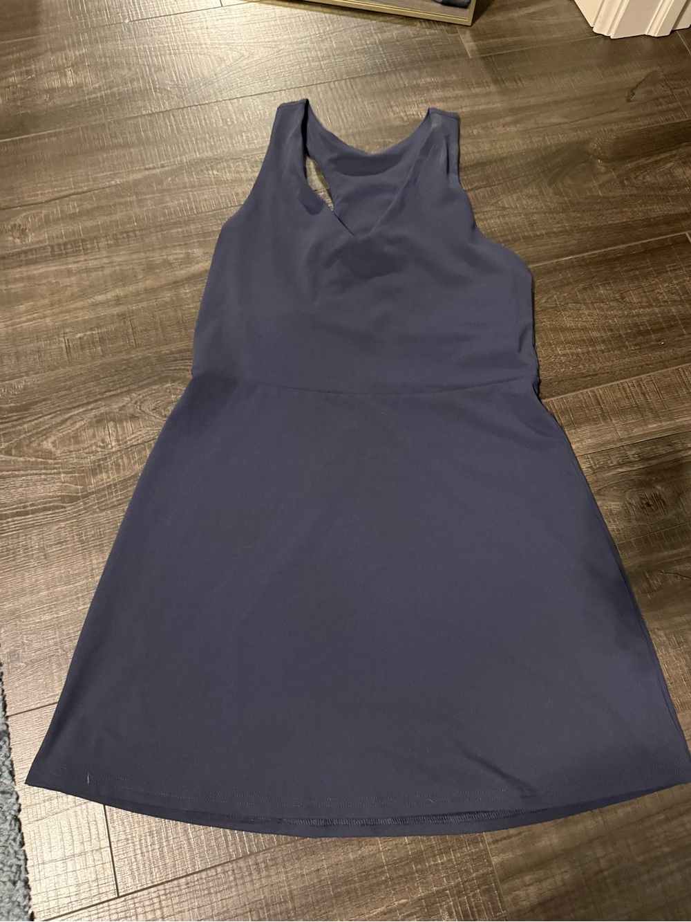 Sleeveless Navy Mini Dress with V-Neck
